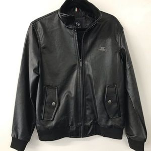 Emporio & Co Men’s Leather Bomber Jacket